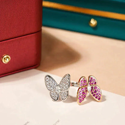 [LUXE]TWIN BUTTERFLY DIAMOND RING