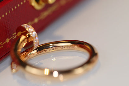 [LUXE]ANILLO JUSTE 2.65MM ORO DIAMANTE