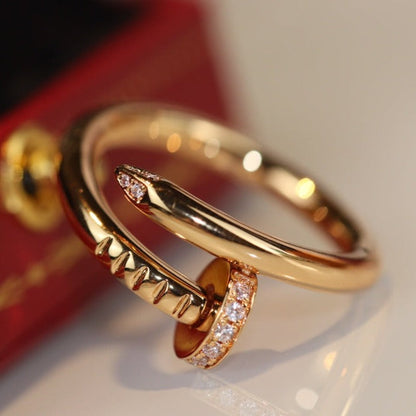 [LUXE]ANILLO JUSTE 2.65MM ORO DIAMANTE