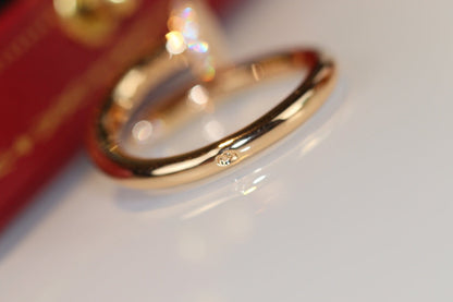 [LUXE]ANILLO JUSTE 2.65MM ORO DIAMANTE