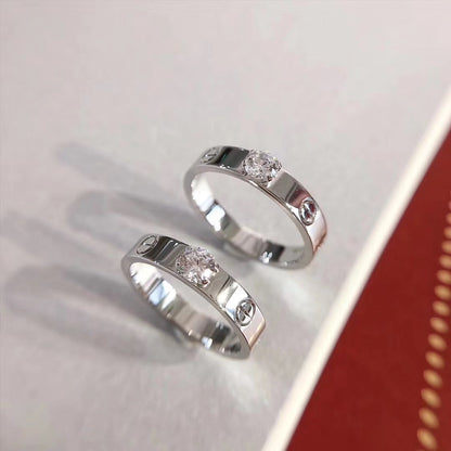 [LUXE] ANILLO DE AMOR 3,6 MM 1 DIAMANTE GRANDE