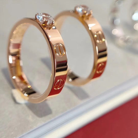 [LUXE] ANILLO DE AMOR 3,6 MM 1 DIAMANTE GRANDE