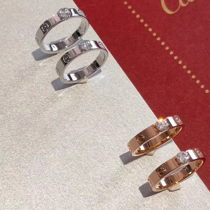 [LUXE] ANILLO DE AMOR 3,6 MM 1 DIAMANTE GRANDE