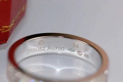 [LUXE] ANILLO DE AMOR DE 3,6 MM CON PAVÉ DE DIAMANTES