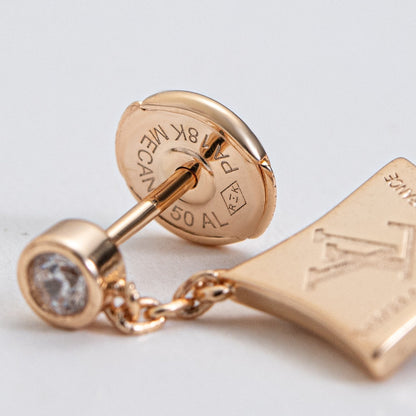 [LUXE]PENDIENTES DE DIAMANTES ESTRELLA ORO