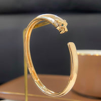 [LUXE]PULSERA ABIERTA DE ORO PANTHERE