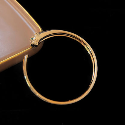 [LUXE]PULSERA ABIERTA DE ORO PANTHERE