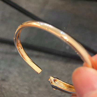 [LUXE]PULSERA ABIERTA DE ORO PANTHERE