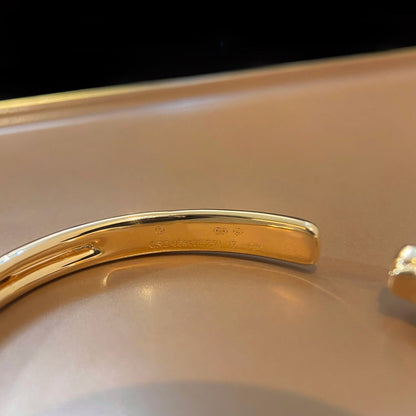 [LUXE]PULSERA ABIERTA DE ORO PANTHERE