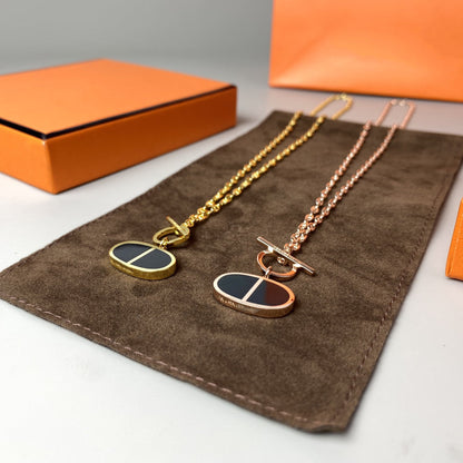 [LUXE]COLLAR DE CERÁMICA NEGRA CHAINE VERSO