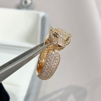 [LUXE]PANTHERE ANILLO DE ORO ROSA CON DIAMANTES