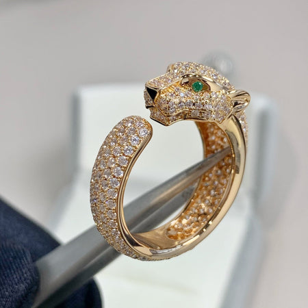 [LUXE]PANTHERE ANILLO DE ORO ROSA CON DIAMANTES