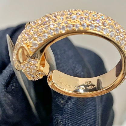 [LUXE]PANTHERE ANILLO DE ORO ROSA CON DIAMANTES