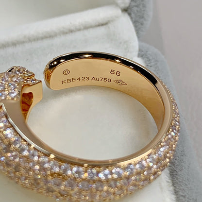[LUXE]PANTHERE ANILLO DE ORO ROSA CON DIAMANTES