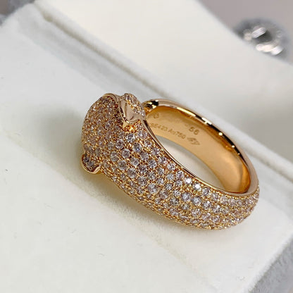 [LUXE]PANTHERE ANILLO DE ORO ROSA CON DIAMANTES