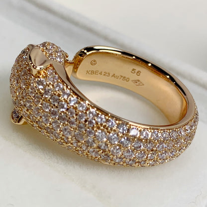 [LUXE]PANTHERE ANILLO DE ORO ROSA CON DIAMANTES