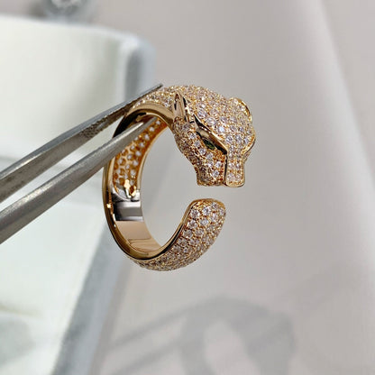 [LUXE]PANTHERE ANILLO DE ORO ROSA CON DIAMANTES