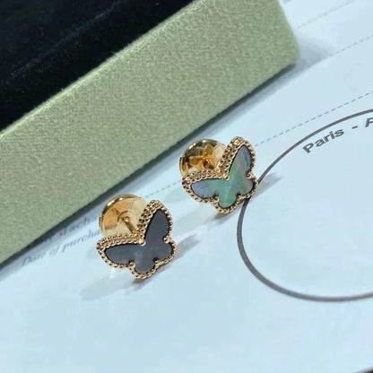 [LUXE]BUTTERFLY DARK MOP  EARRINGS