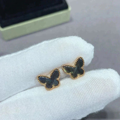 [LUXE]BUTTERFLY DARK MOP  EARRINGS