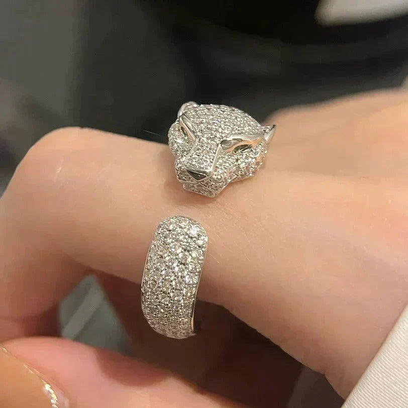 [LUXE] ANILLO PANTHERE DE 5,5 MM CON DIAMANTES