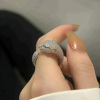[LUXE] ANILLO PANTHERE DE 5,5 MM CON DIAMANTES