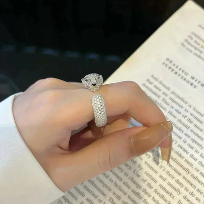 [LUXE] ANILLO PANTHERE DE 5,5 MM CON DIAMANTES