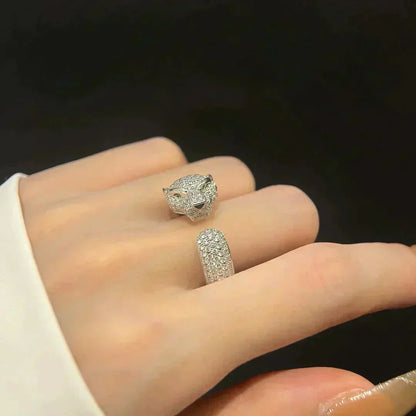[LUXE] ANILLO PANTHERE DE 5,5 MM CON DIAMANTES