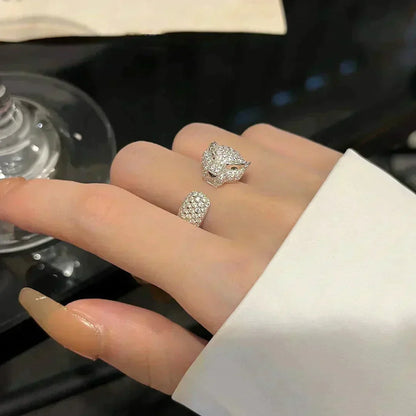 [LUXE] ANILLO PANTHERE DE 5,5 MM CON DIAMANTES