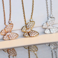 [LUJO]COLLAR DE MARIPOSA Y DIAMANTES