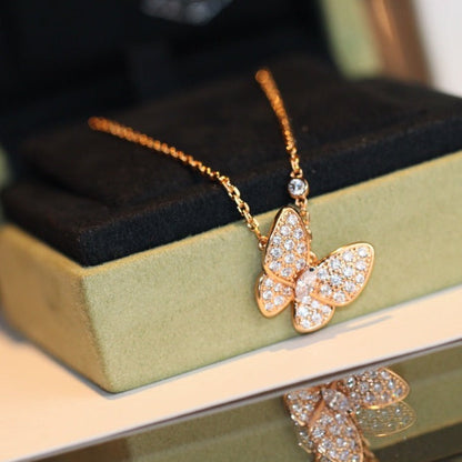 [LUJO]COLLAR DE MARIPOSA Y DIAMANTES