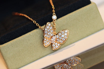 [LUJO]COLLAR DE MARIPOSA Y DIAMANTES