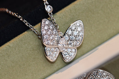 [LUJO]COLLAR DE MARIPOSA Y DIAMANTES
