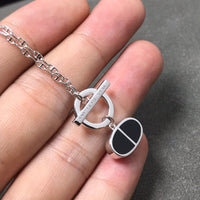 [LUXE]COLLAR DE CERÁMICA NEGRA CHAINE VERSO