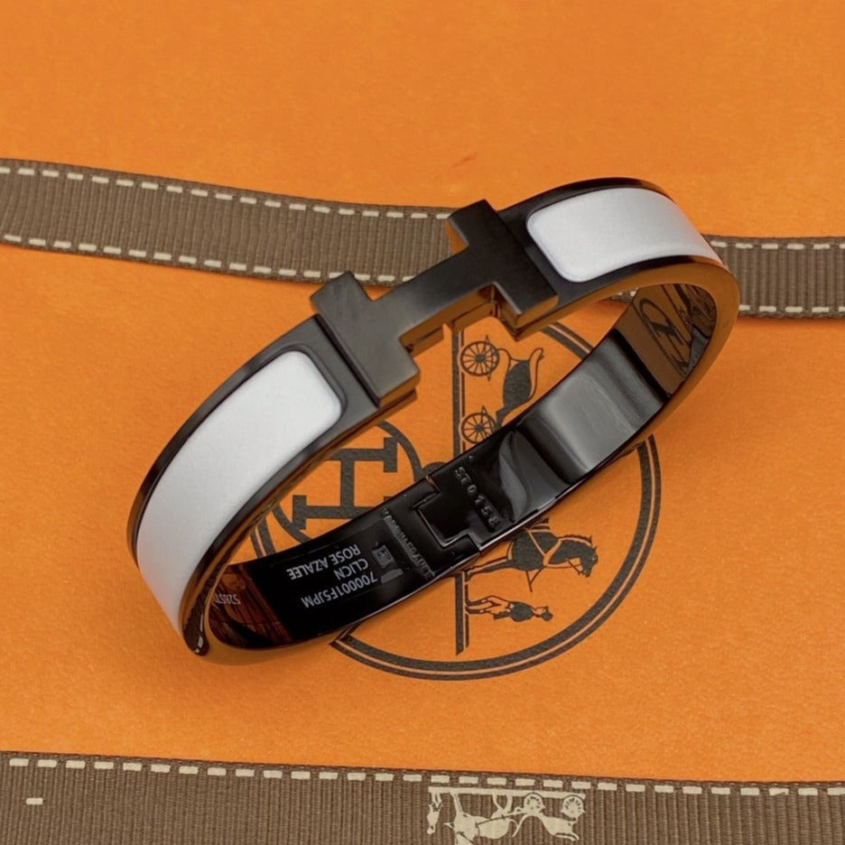 [LUXE]H PULSERA 12MM CERÁMICA BLANCA Y NEGRA