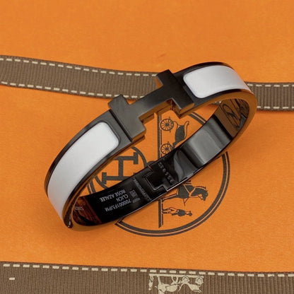 [LUXE]H PULSERA 12MM CERÁMICA BLANCA Y NEGRA