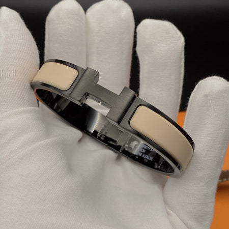[LUXE]H PULSERA 12MM CERÁMICA NEGRA BEIGE