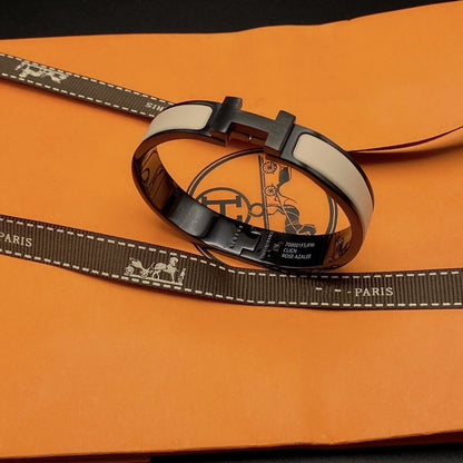 [LUXE]H PULSERA 12MM CERÁMICA NEGRA BEIGE