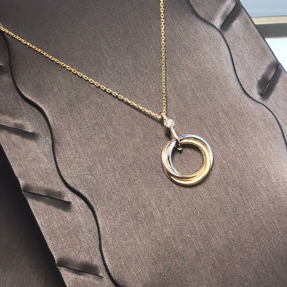 [LUXE]COllar TRINITY PLATA ORO ORO ROSA