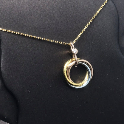 [LUXE] TRINITY  NECKLACE 1 DIAMOND
