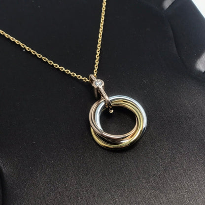 [LUXE]COllar TRINITY PLATA ORO ORO ROSA
