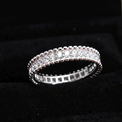 [LUXE]PERLEE DIAMOND SILVER RING