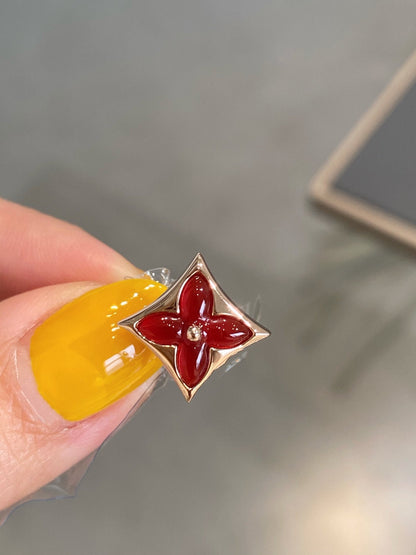 [LUXE] PENDIENTES DE CORNELIA EN ORO ROSA CON ESTRELLA Y SOL