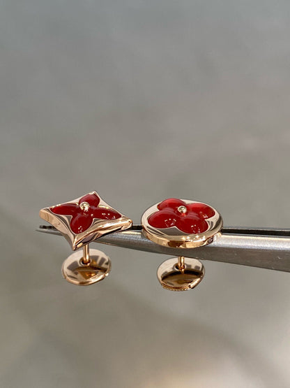 [LUXE] PENDIENTES DE CORNELIA EN ORO ROSA CON ESTRELLA Y SOL