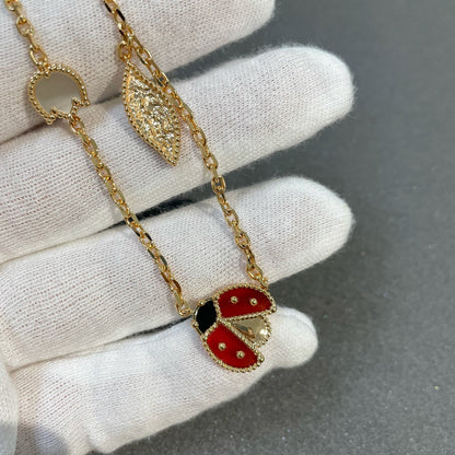 [LUXE] COLLAR DE ORO CON 15 MOTIVOS DE LA SUERTE PRIMAVERA