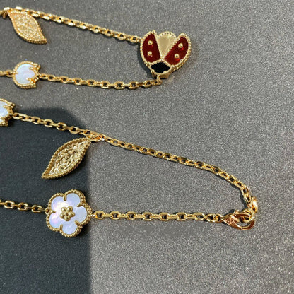 [LUXE] COLLAR DE ORO CON 15 MOTIVOS DE LA SUERTE PRIMAVERA