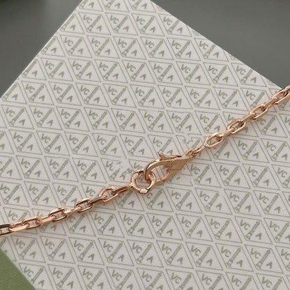 [LUXE] COLLAR DE ORO ROSA CON 15 MOTIVOS DE LA SUERTE PRIMAVERA
