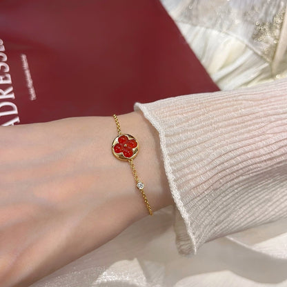 [LUXE]PULSERA PEDANTE SOL CARNELA