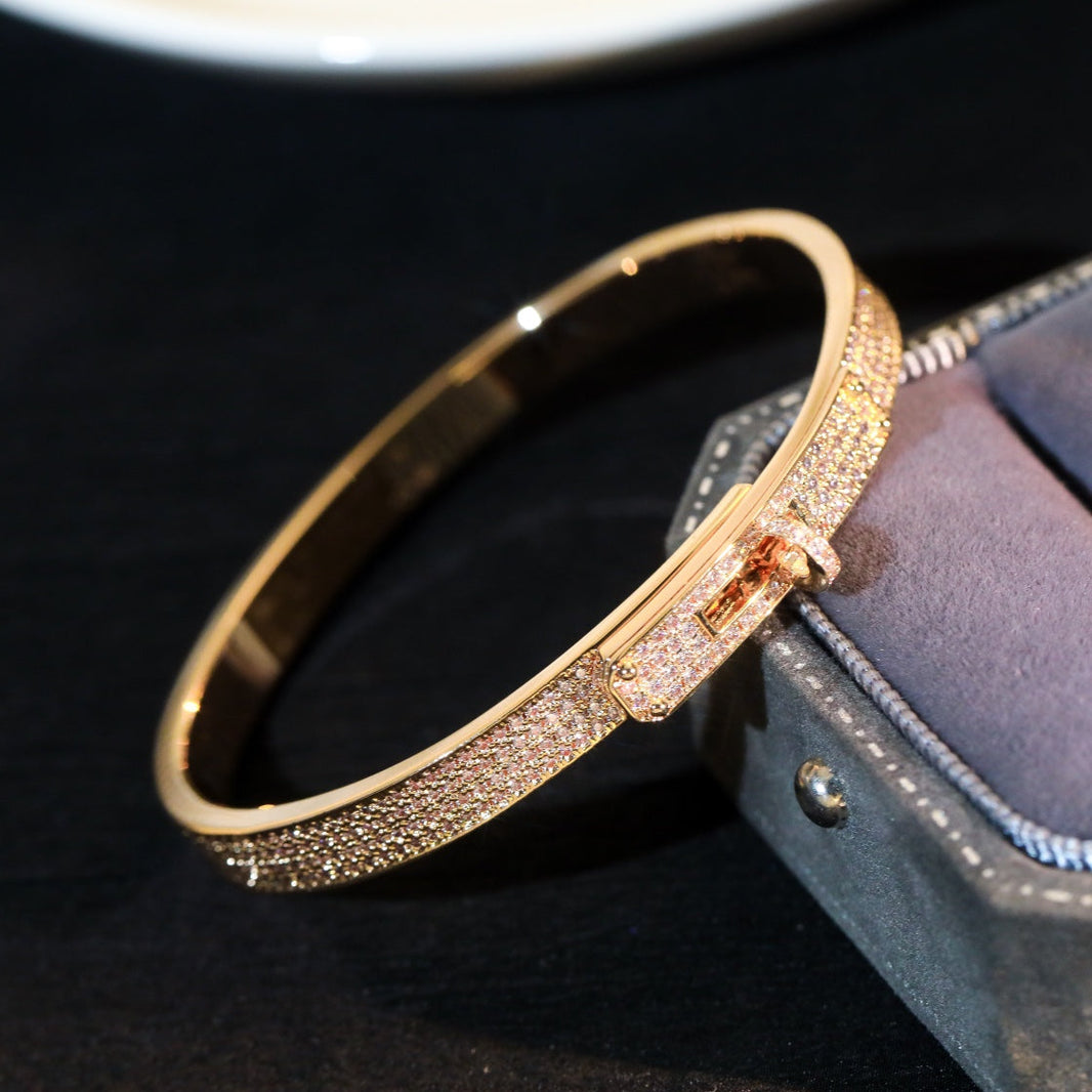[LUXE]PULSERA KELLY CON PAVÉ DE DIAMANTES 