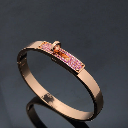 [LUXE]PULSERA KELLY DIAMANTE ROSA