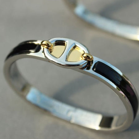 PULSERA DE PLATA CON CADENA CLIC [LUXE]